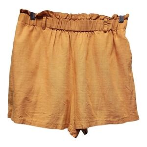 Style Me Womens Orange Shorts Size Large Casual Summer‎ Lightweight Comfy